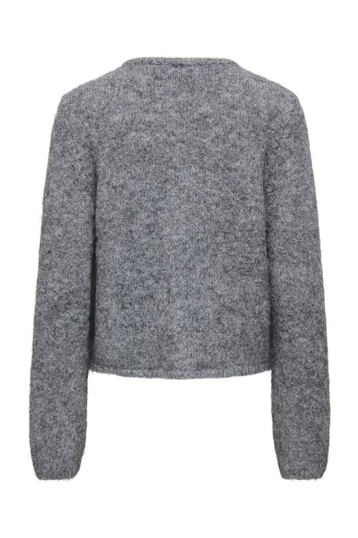 Only - Onlzaggie Ls Button Cardi Cc Knt - 5027936 Dark Grey Melange Pearl Button