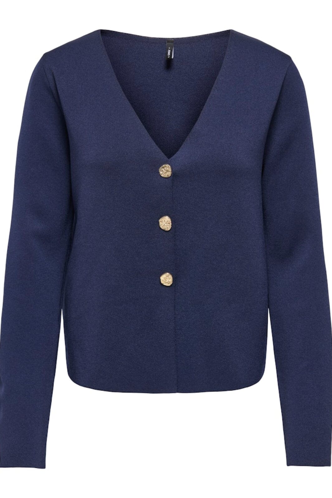 Only - Onlzali Ls V-Neck Button Cardigan Knt - 5081856 Night Sky Gold Buttons Cardigans 
