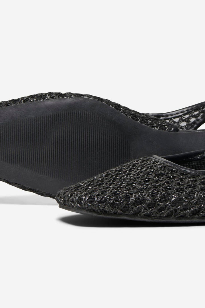 Only Shoes - Onlakira-7 Woven Slingback Ballerina - 4958761 Black