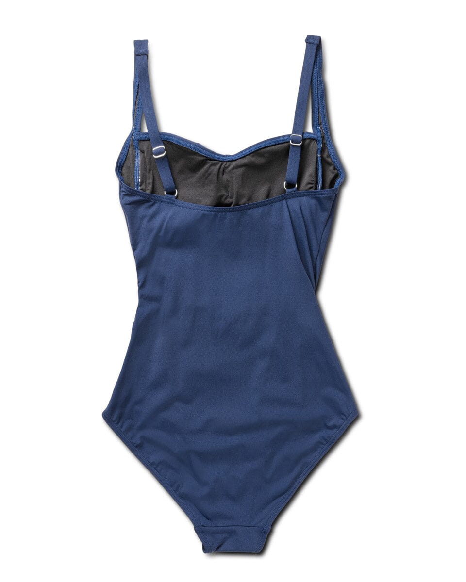 Panos Emporio - Potenza Solid Swimsuit Recycled Swimsuit Pews2136 - Navy