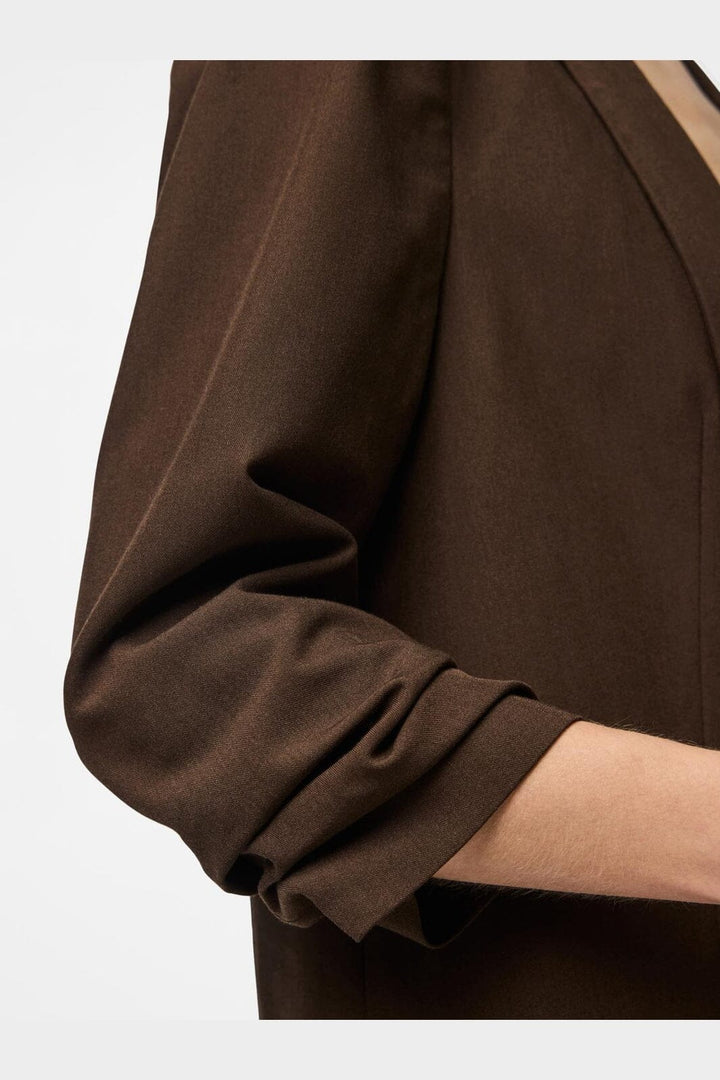 Pieces - Pcbosella 3/4 Blazer - 4802362 Hot Fudge