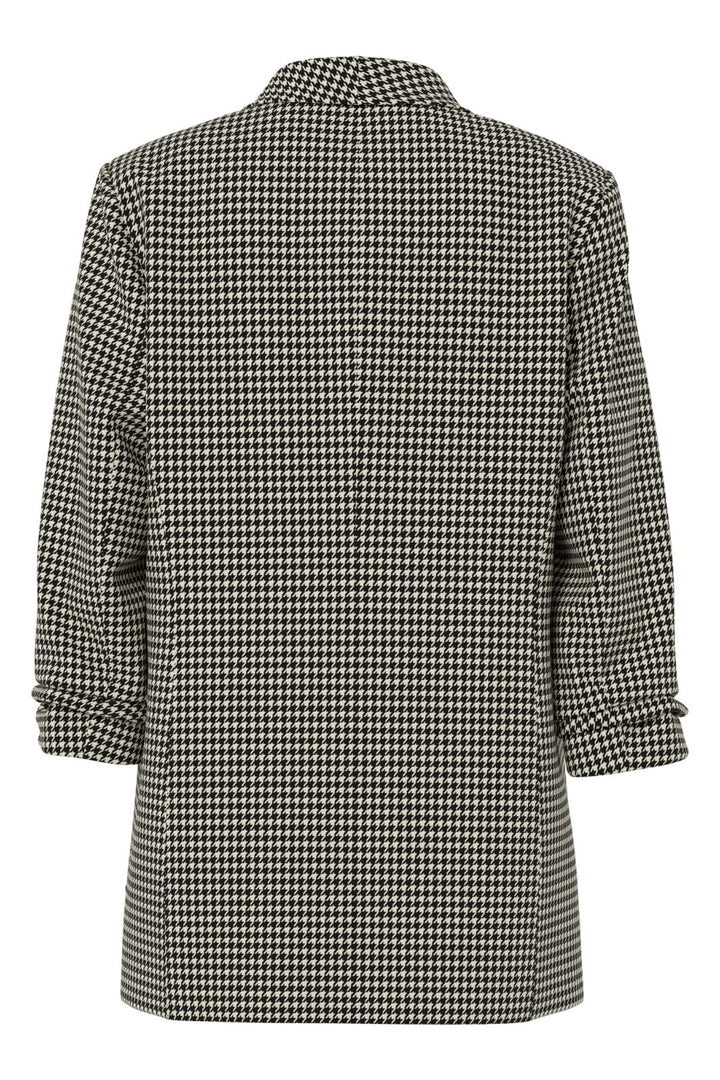 Pieces - Pcbosella 3/4 Printed Blazer - 4881031 White Pepper Houndstooth