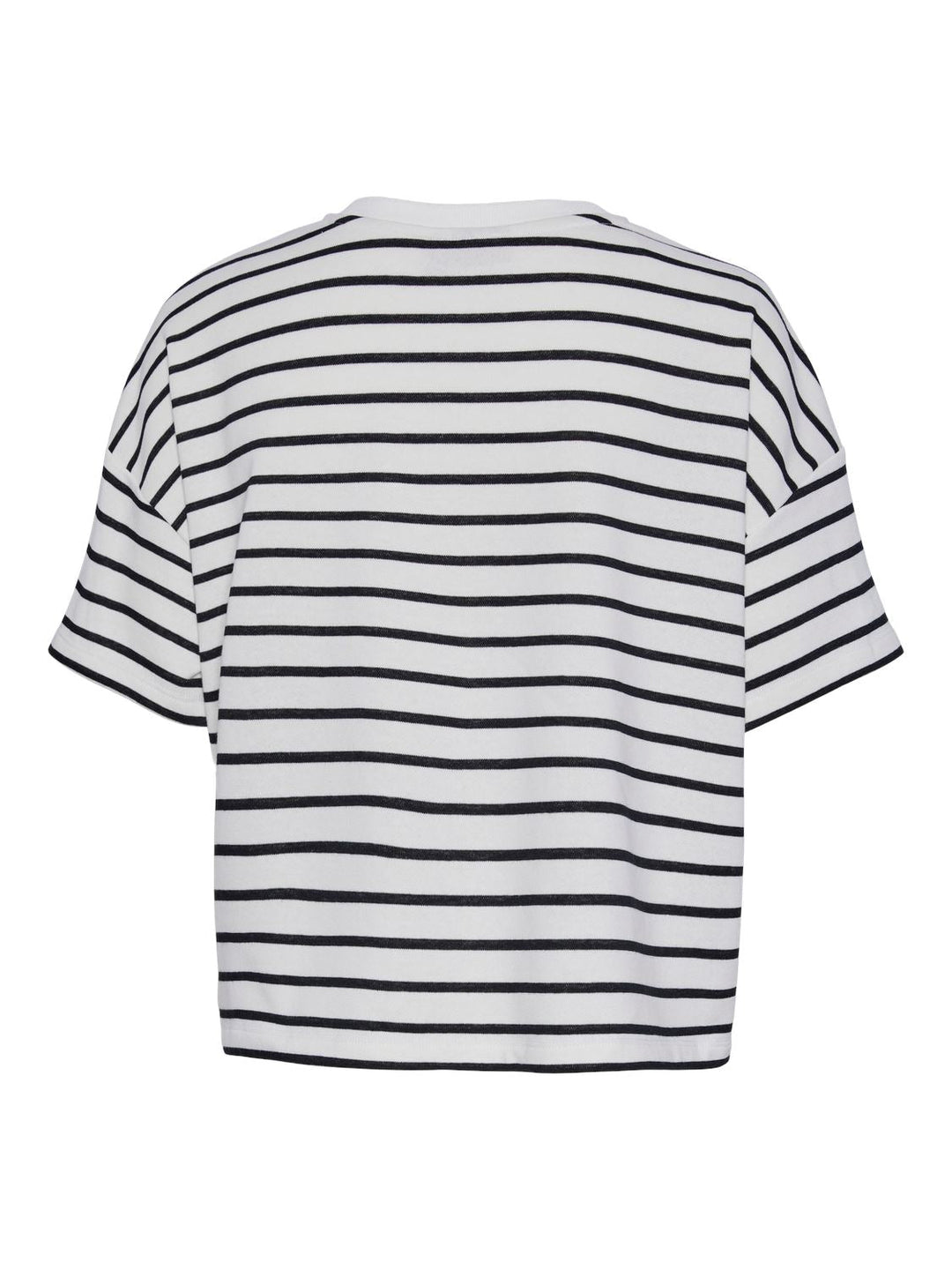 Pieces - Pcchilli Summer 2/4 Sweat Stripe - 4476191 Cloud Dancer Black Bluser 