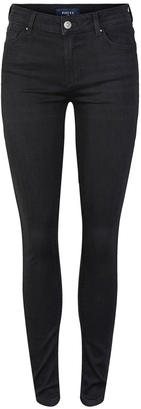 PIECES - PcDelly Skinny MW Jeans "32 - Black Jeans 