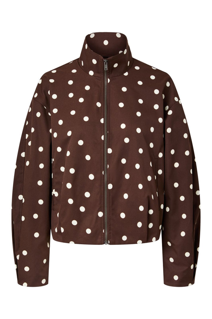 Pieces - Pcelisabeth Bomber Jacket - 5118623 Chicory Coffee Cloud Dancer