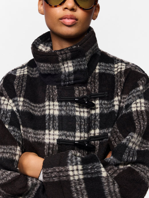 Pieces - Pcevie Check Jacket - 5102513 Chocolate Plum Checks Frakker 