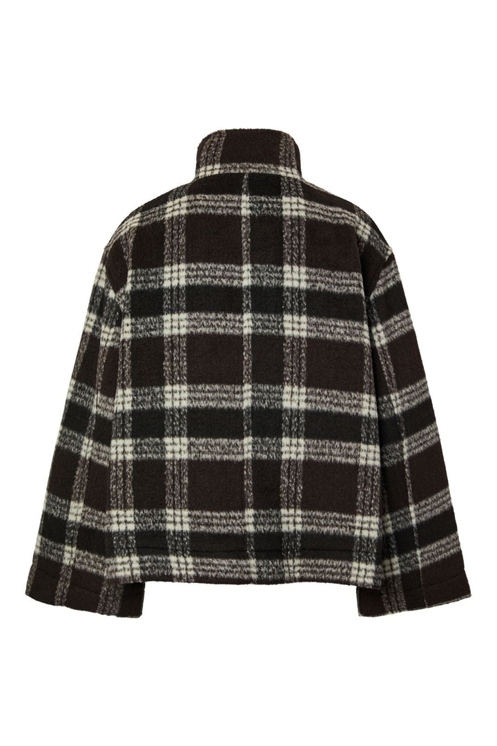 Pieces - Pcevie Check Jacket - 5102513 Chocolate Plum Checks