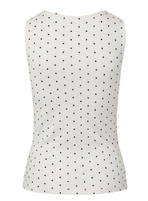Pieces - Pcfilla Sl Reversible Tanktop Pp - 5114695 Bright White Big Black Dots Toppe 