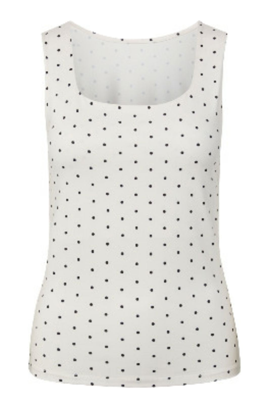 Pieces - Pcfilla Sl Reversible Tanktop Pp - 5114695 Bright White Big Black Dots Toppe 