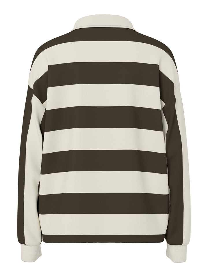 Pieces - Pcfilucca Ls Loose Polo Shirt - 5080297 Delicioso Birch Bluser 