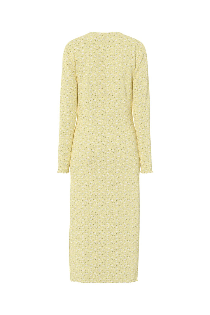 Pieces - Pcflora Ls Midi Dress - 4994214 French Vanilla Flower