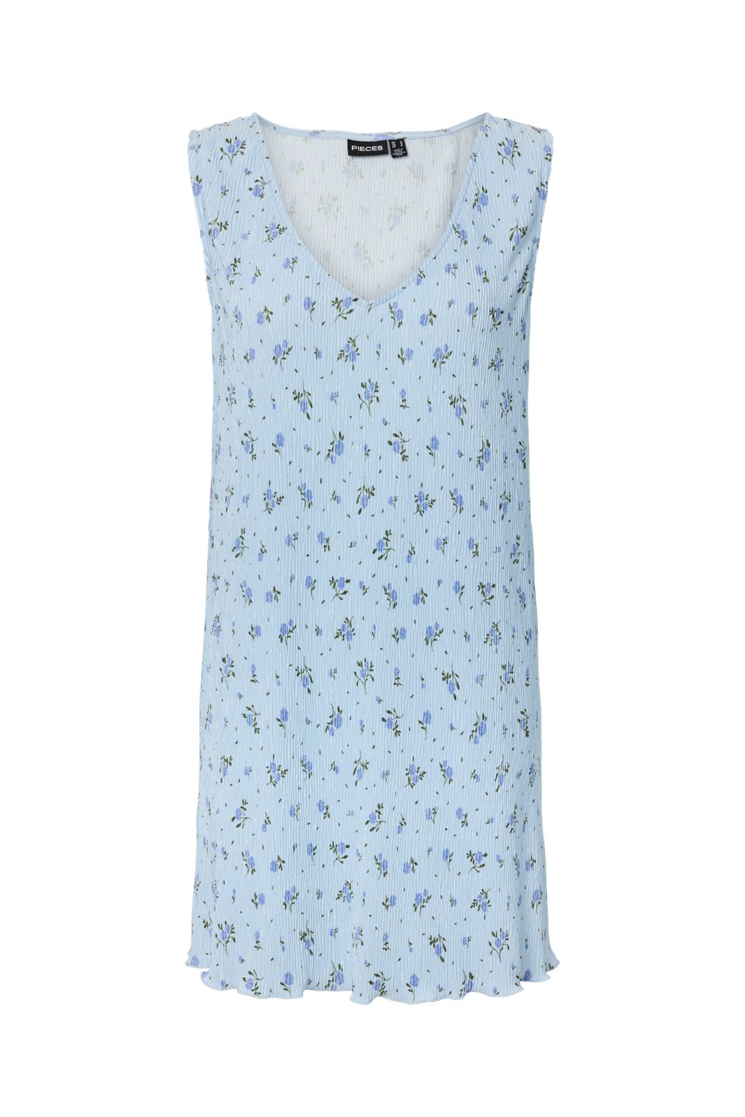 Pieces - Pcflora Sl Tank Rev. Dress Msa - 4963665 Cashmere Blue Blue Flowers