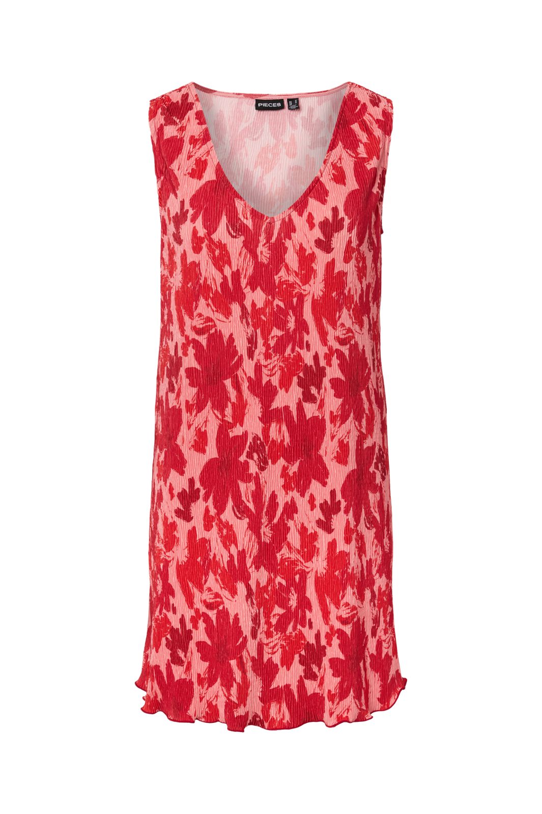 Pieces - Pcflora Sl Tank Rev. Dress Msa - 4963667 Adrenaline Rush Red Tone Flowers