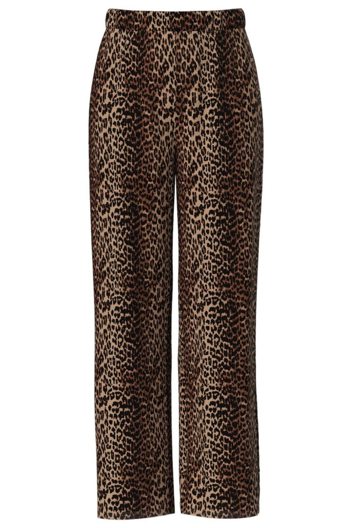 Pieces - Pcflora Wide Pants - 4699161 Black Leo Bukser 