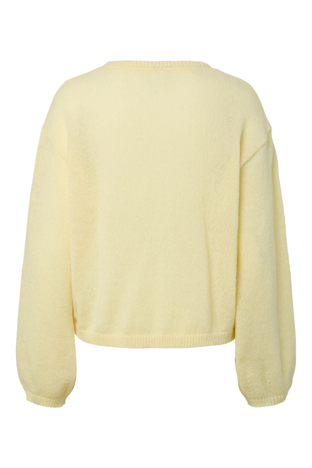 Pieces - Pcida Ls O-Neck Knit - 4805044 French Vanilla