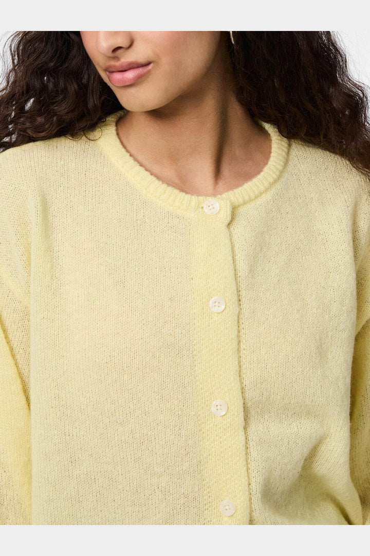 Pieces - Pcida Ls O-Neck Knit Cardigan - 4805040 French Vanilla