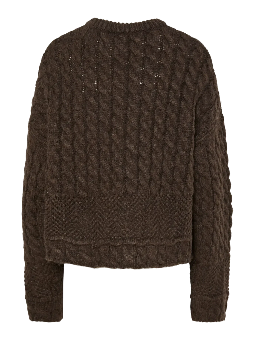 Pieces - Pcjacinthe Ls O-Neck Knit Mpa - 4819986 Morel Strikbluser 