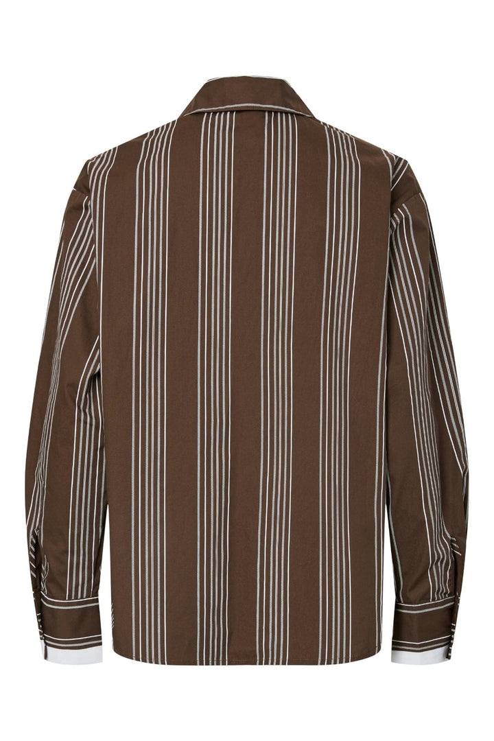 Pieces - Pcjamie Ls Loose Shirt Pp - 4936704 Delicioso White Skjorter 