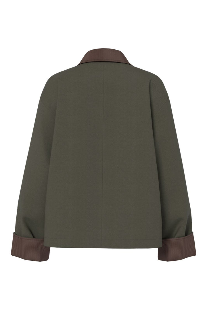 Pieces - Pcjorma Short Light Jacket - 5018129 Forest Night Hot Fudge