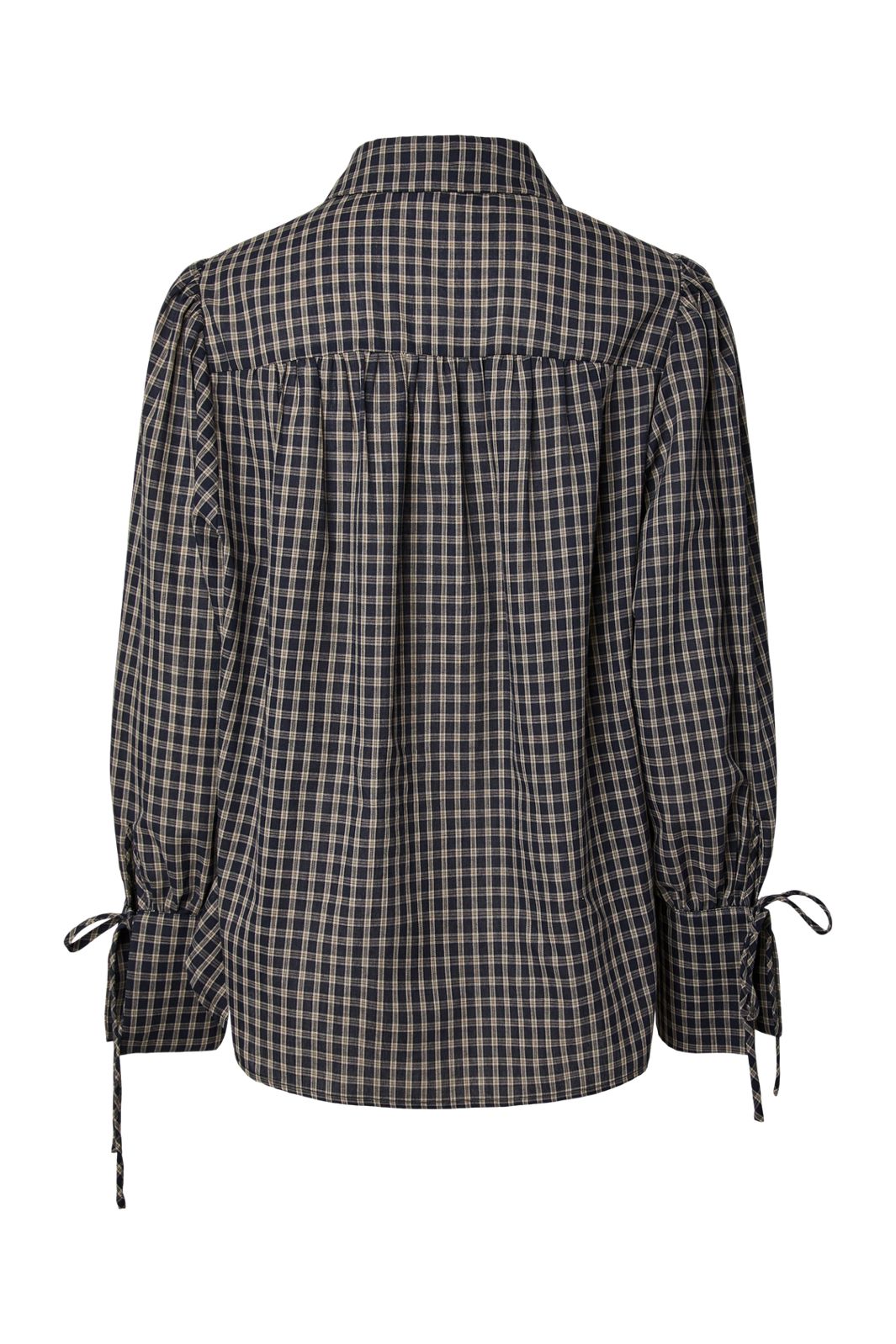Pieces - Pcjuna Ls Pleated Detail Shirt Wnv - 5179492 Maritime Blue Birch