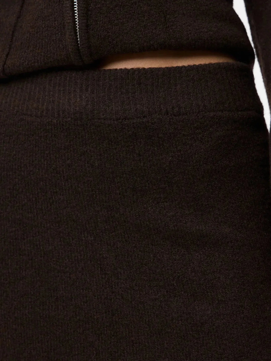 Pieces - Pcjunna Short Knit Skirt - 4819439 Hot Fudge Melange Nederdele 