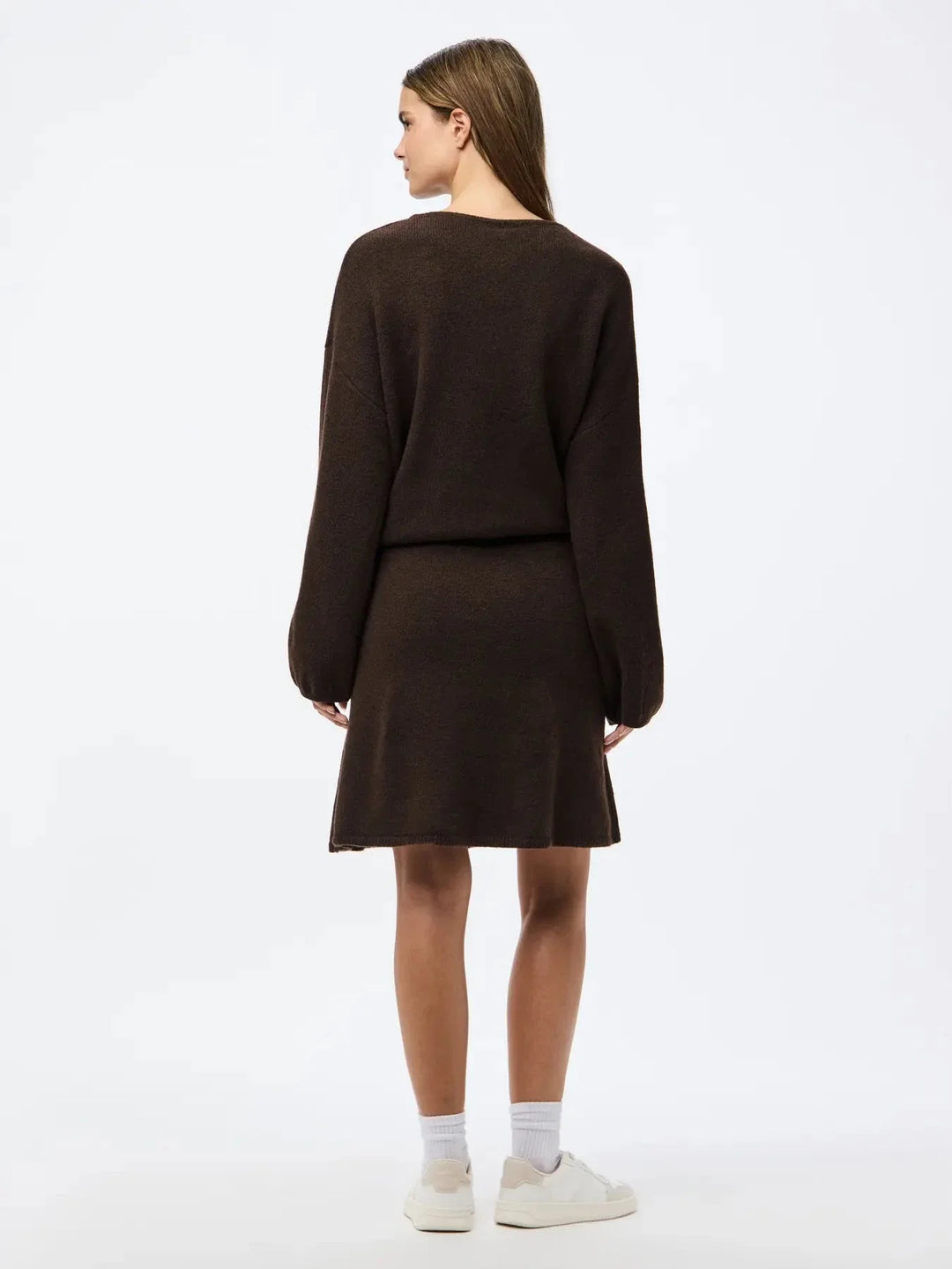 Pieces - Pcjunna Short Knit Skirt - 4819439 Hot Fudge Melange Nederdele 