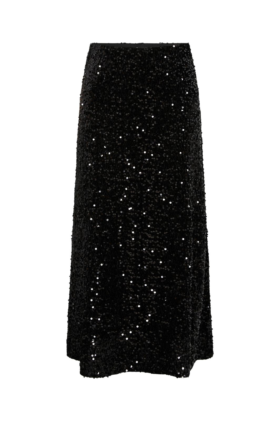 Pieces - Pckam Ankle Skirt - 4859014 Black Black Sequins