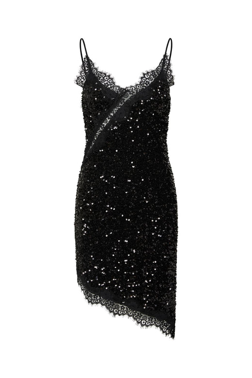 Pieces - Pckammy Strap Lace Dress - 5130875 Black Black Sequins