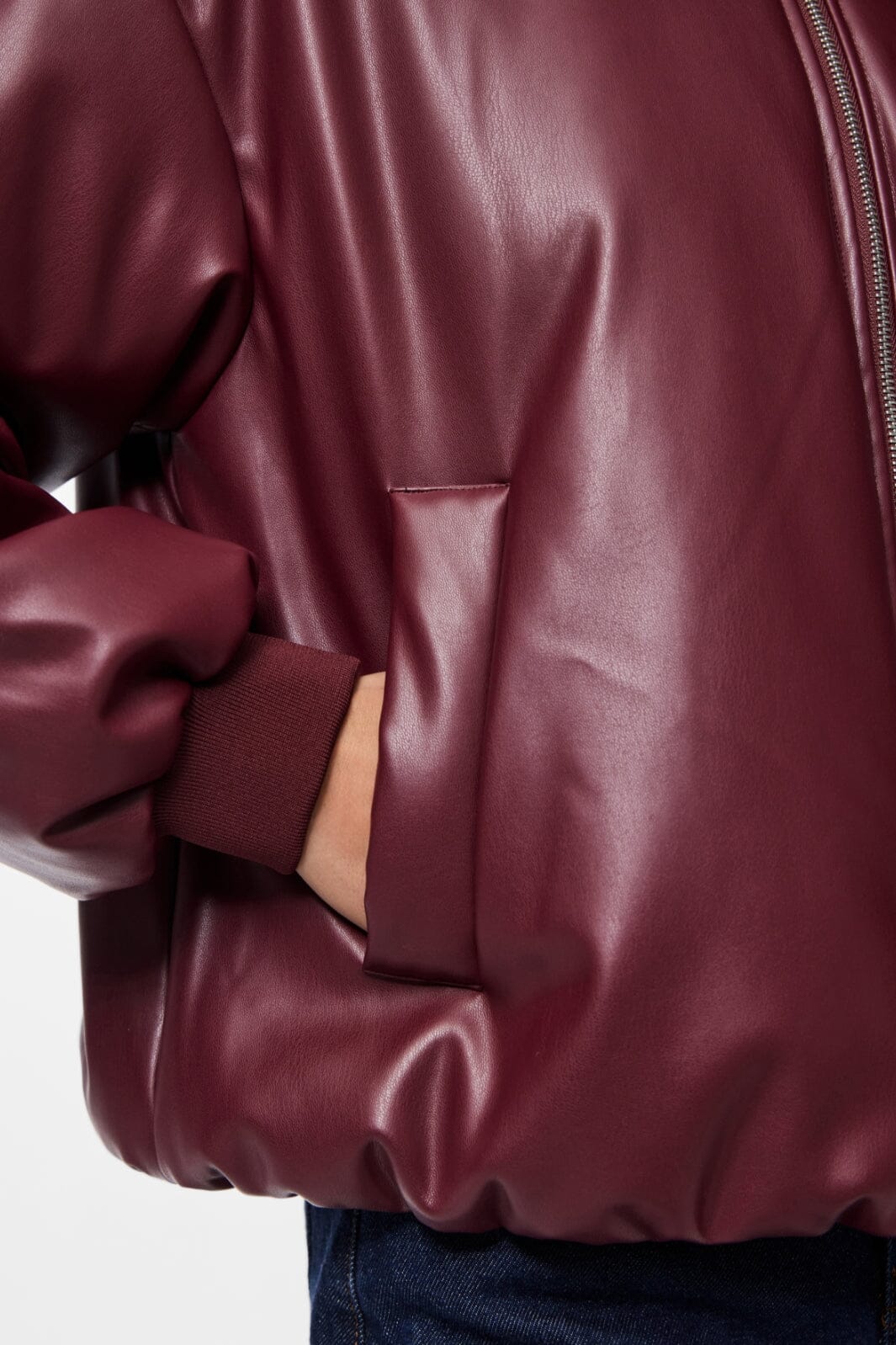 Pieces - Pclara Padded Coated Bomber Jacket - 4948870 Tawny Port Jakker 