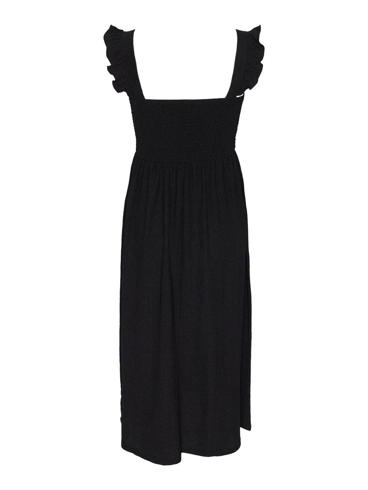 Pieces, Pcluna Smock Strap Dress Sa, Black