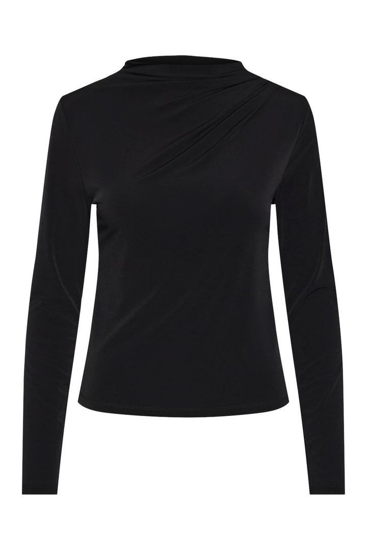 Pieces - Pcmadison Ls Draped Top - 4614503 Black