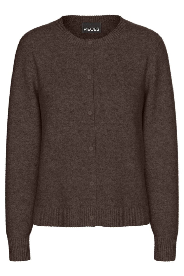 Pieces - Pcmalou Ls Knit Cardigan - 4864700 Hot Fudge Melange Cardigans 