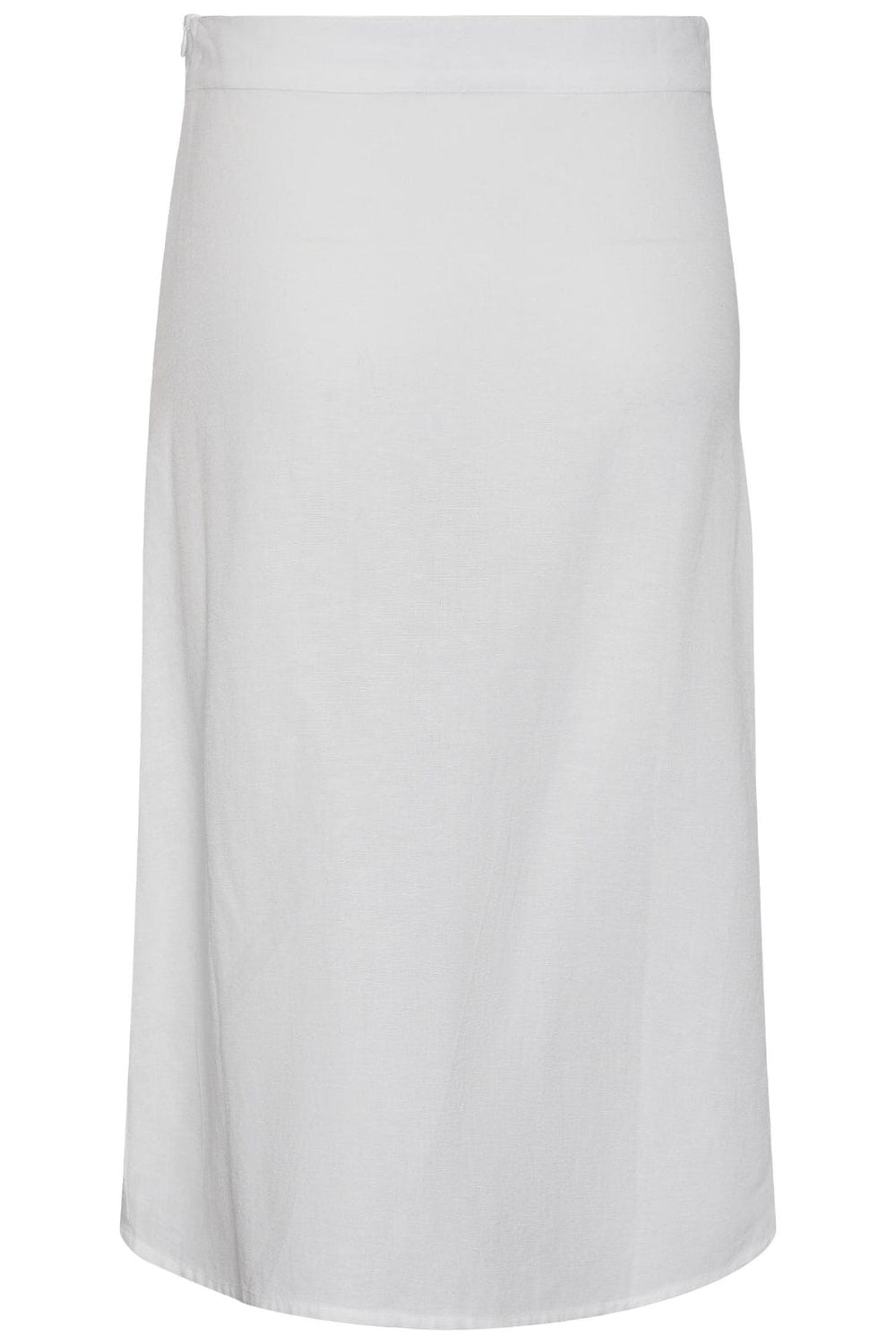 Pieces - Pcmilano Midi Skirt Dmo - Bright White Nederdele 