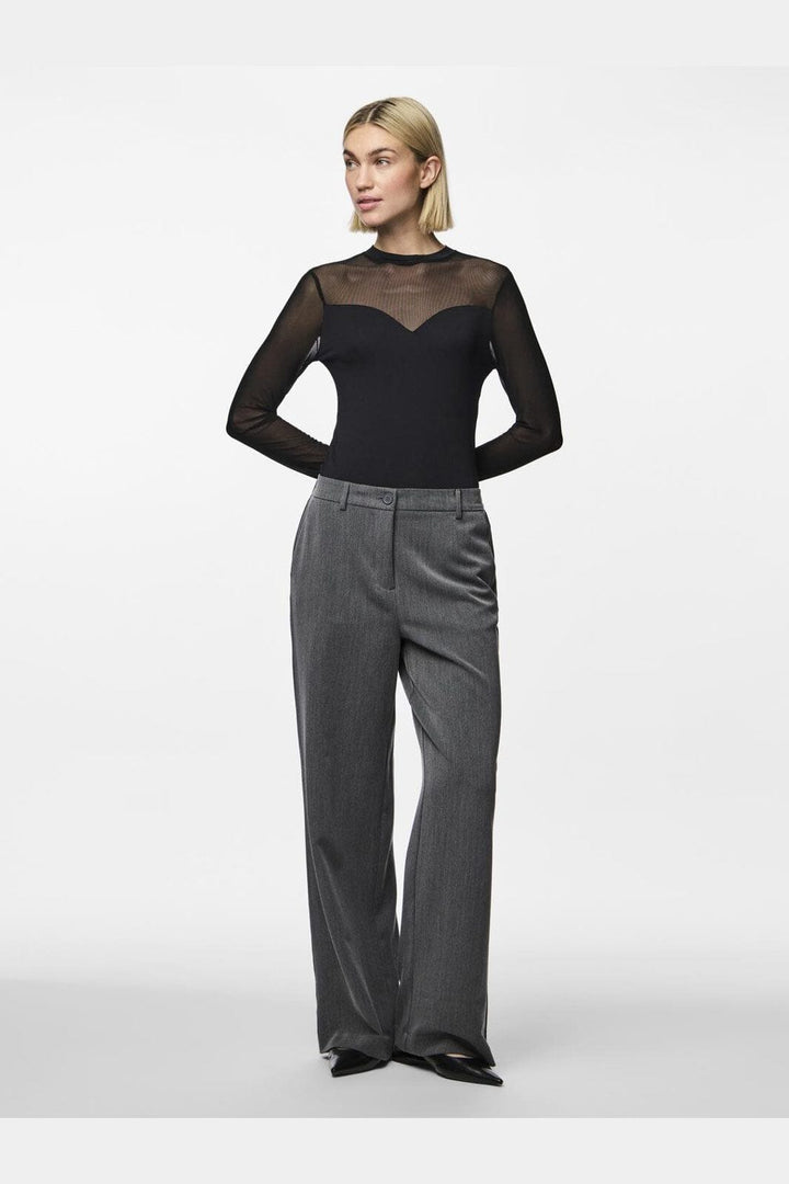 Pieces - Pcmilly Ls Mesh Bodystocking - 4551391 Black