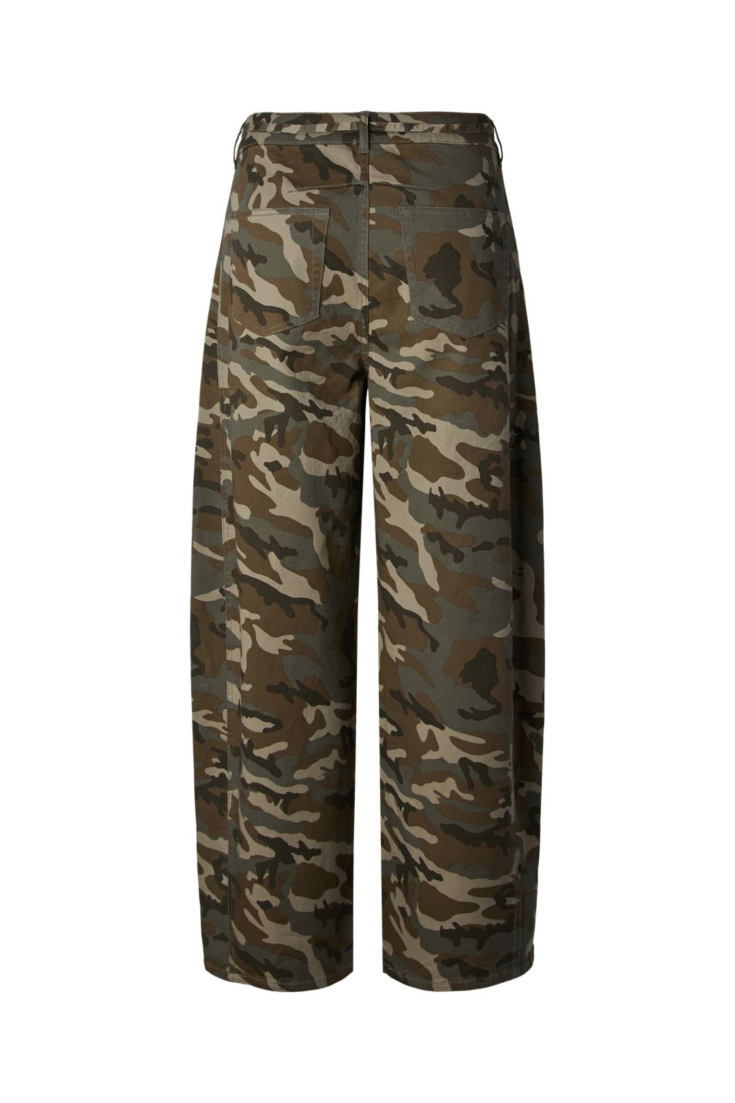 Pieces - Pcmimmi Tie Barrel Jeans - 5128114 Mermaid Camouflage