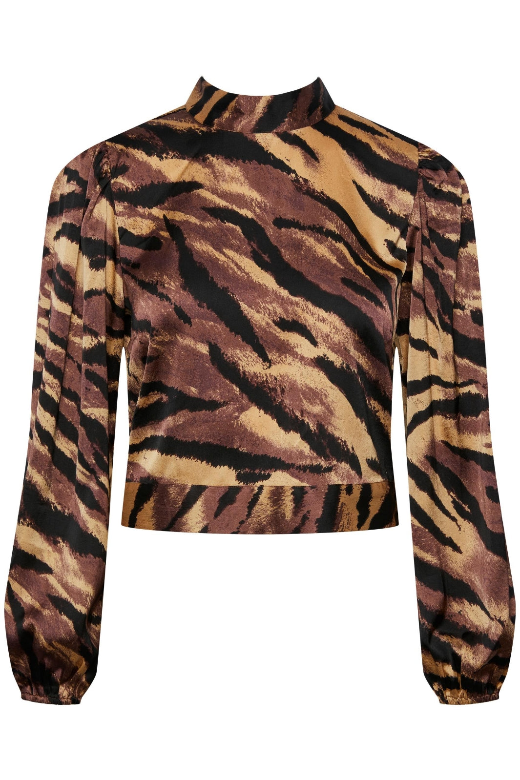 Pieces - PcMonalise LS Open Back Top - Chicory Coffee/Tiger Bluser 