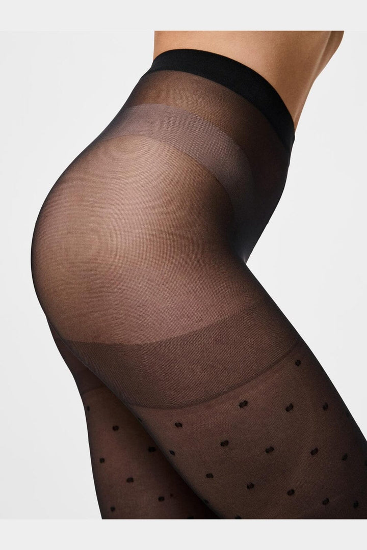 Pieces - Pcnew Nikoline 20 Den Dot Tights - 4129870 Black