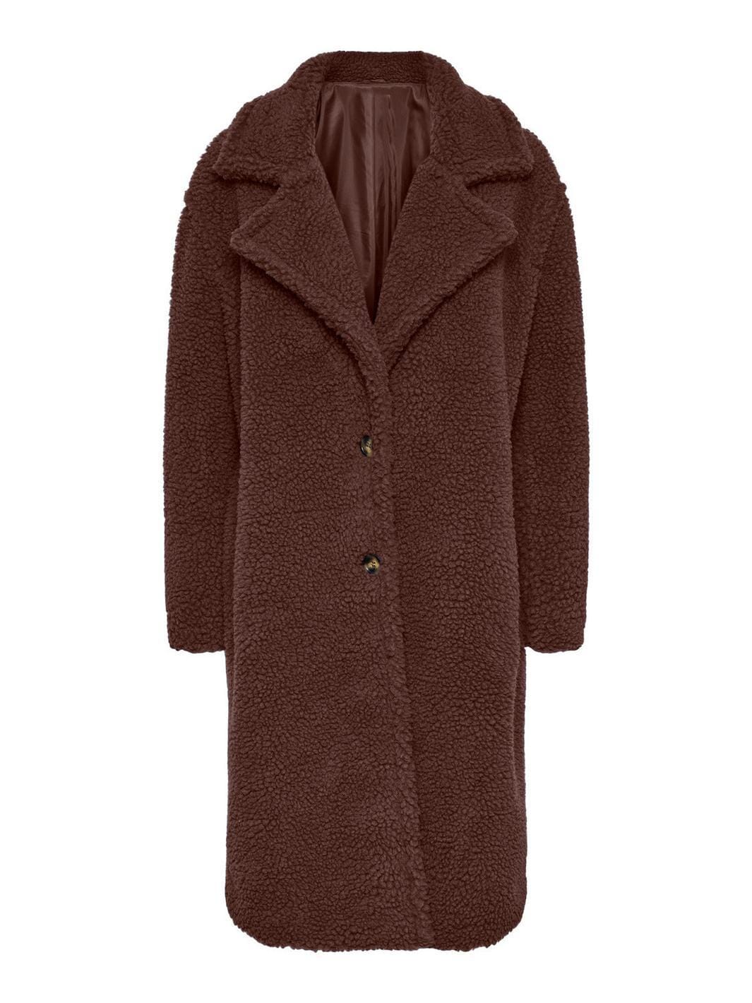 Pieces, Pcnola Teddy Coat, Chicory Coffee