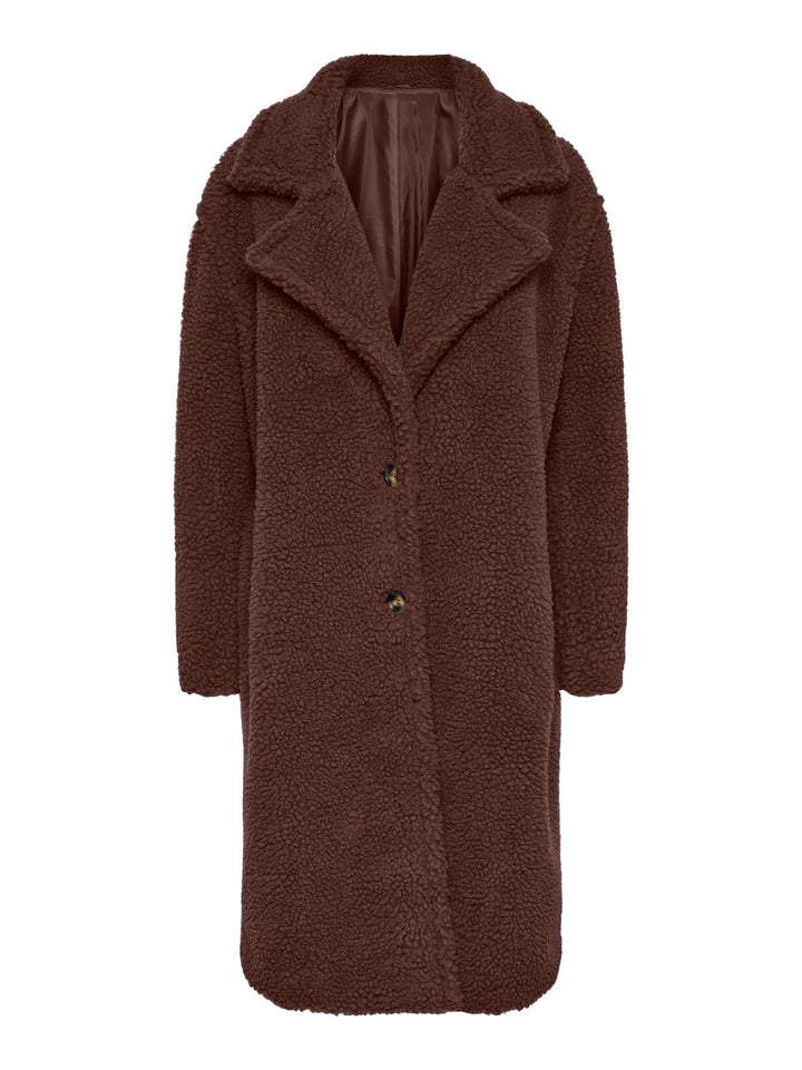 Pieces, Pcnola Teddy Coat, Chicory Coffee