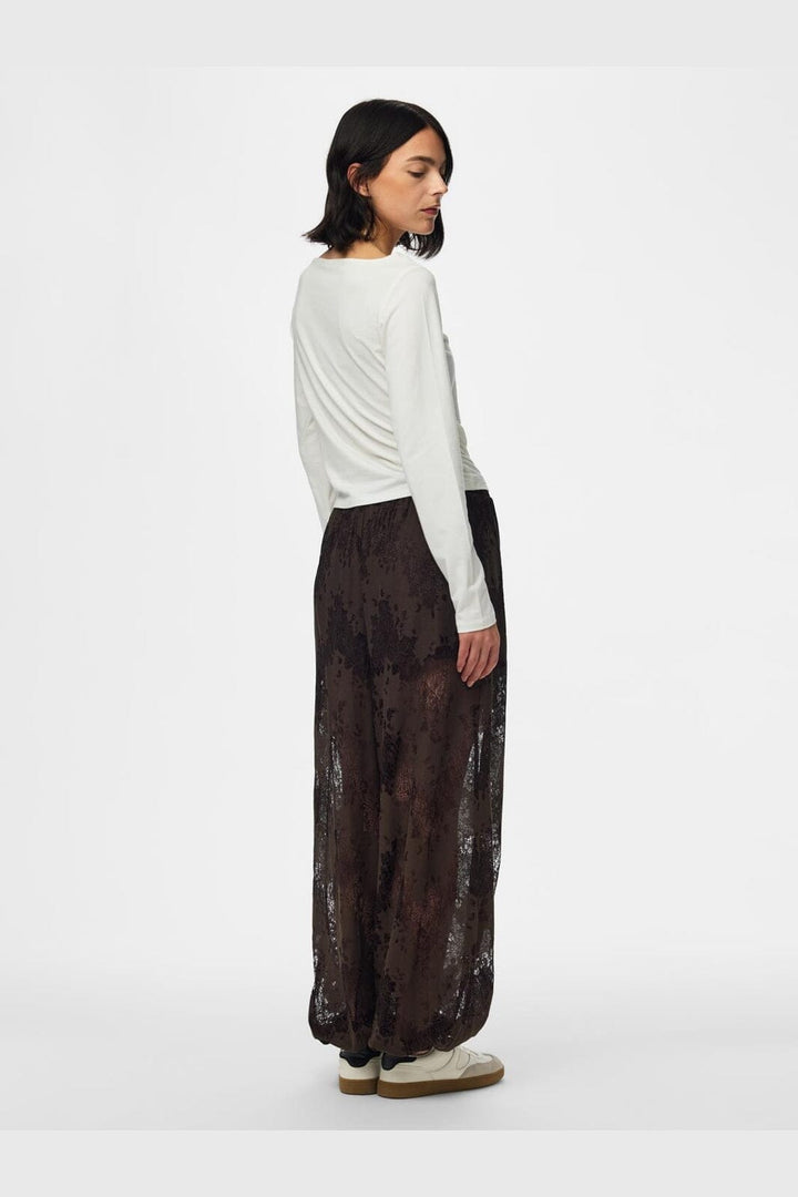 Pieces - Pcnorinne Balloon Pants - 5171275 Hot Fudge