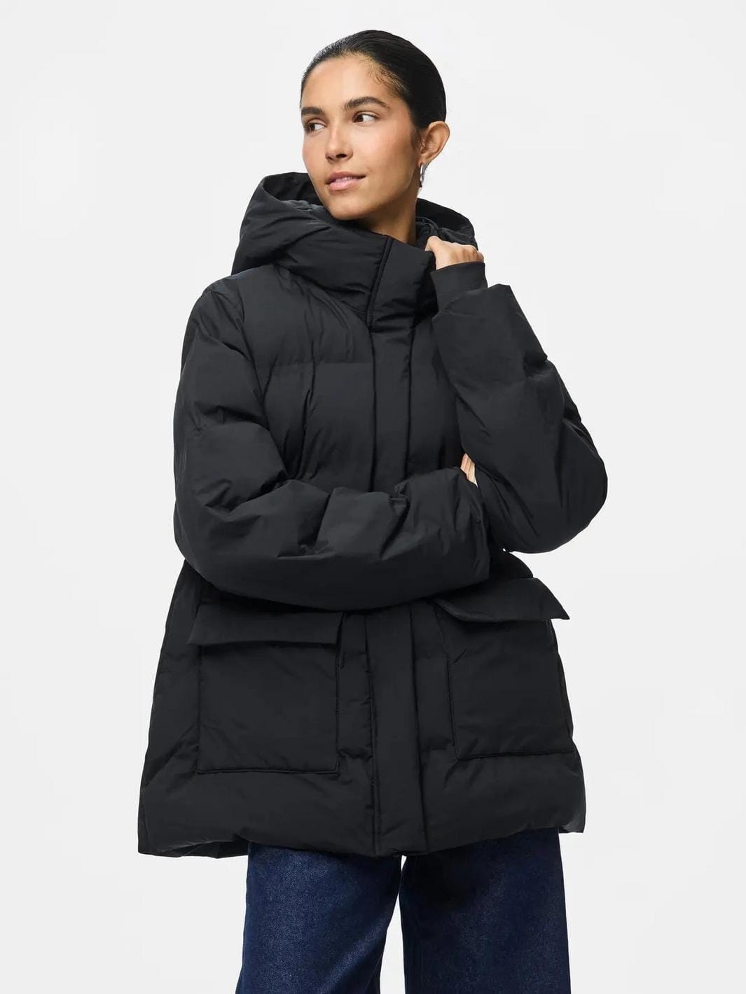 Pieces - Pcnorma Puffer Jacket - 4643991 Black Jakker 