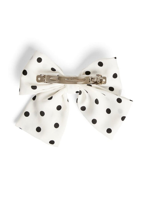 Pieces - Pcpernille Dots Bow Hairclip - 5036072 Bright White Black Dots Hårbånd 