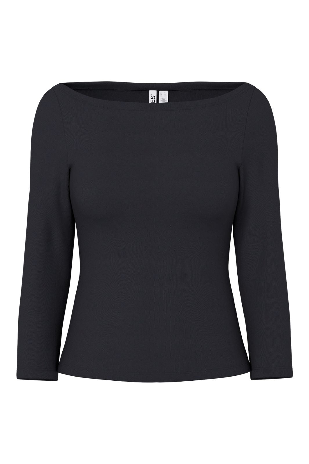 Pieces - Pcphoebe 3/4 Boatneck Top - 5083331 Black