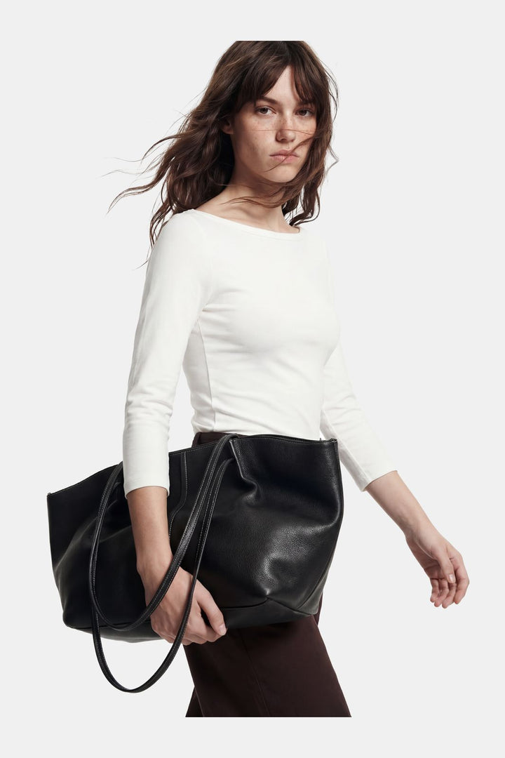 Pieces - Pcphoebe 3/4 Boatneck Top - 5083332 Cloud Dancer