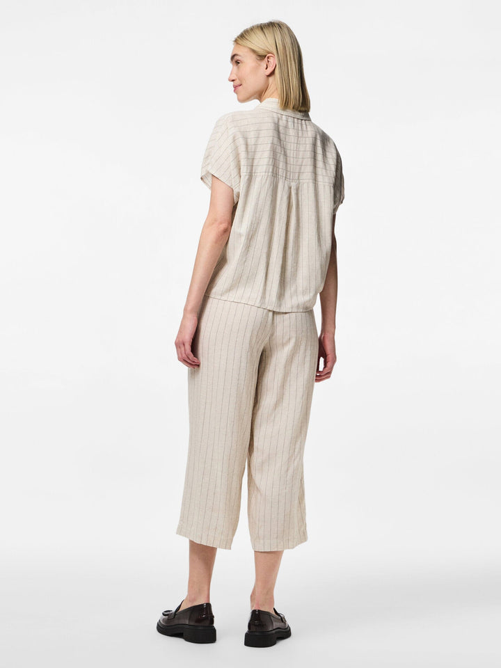 Pieces - Pcpia Wide Culotte - 4808026 Birch Black Bukser 