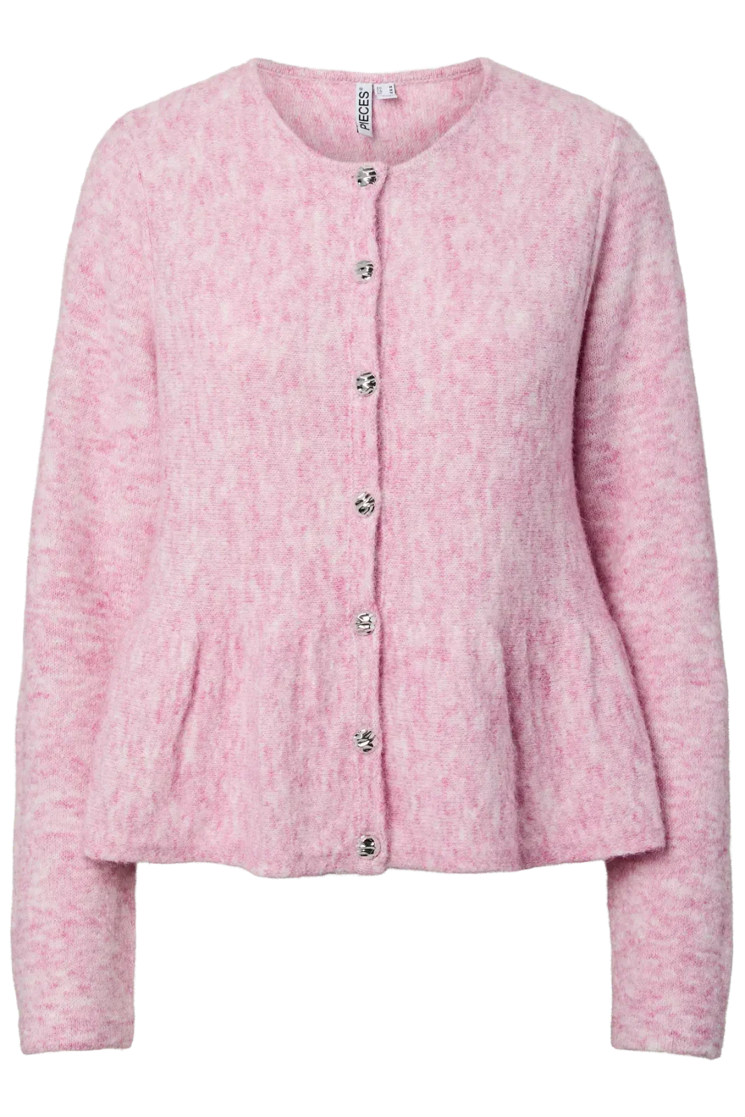 Pieces - Pcpinge Ls O-Neck Knit Cardigan - 5072103 Roseate Spoonbill Cardigans 