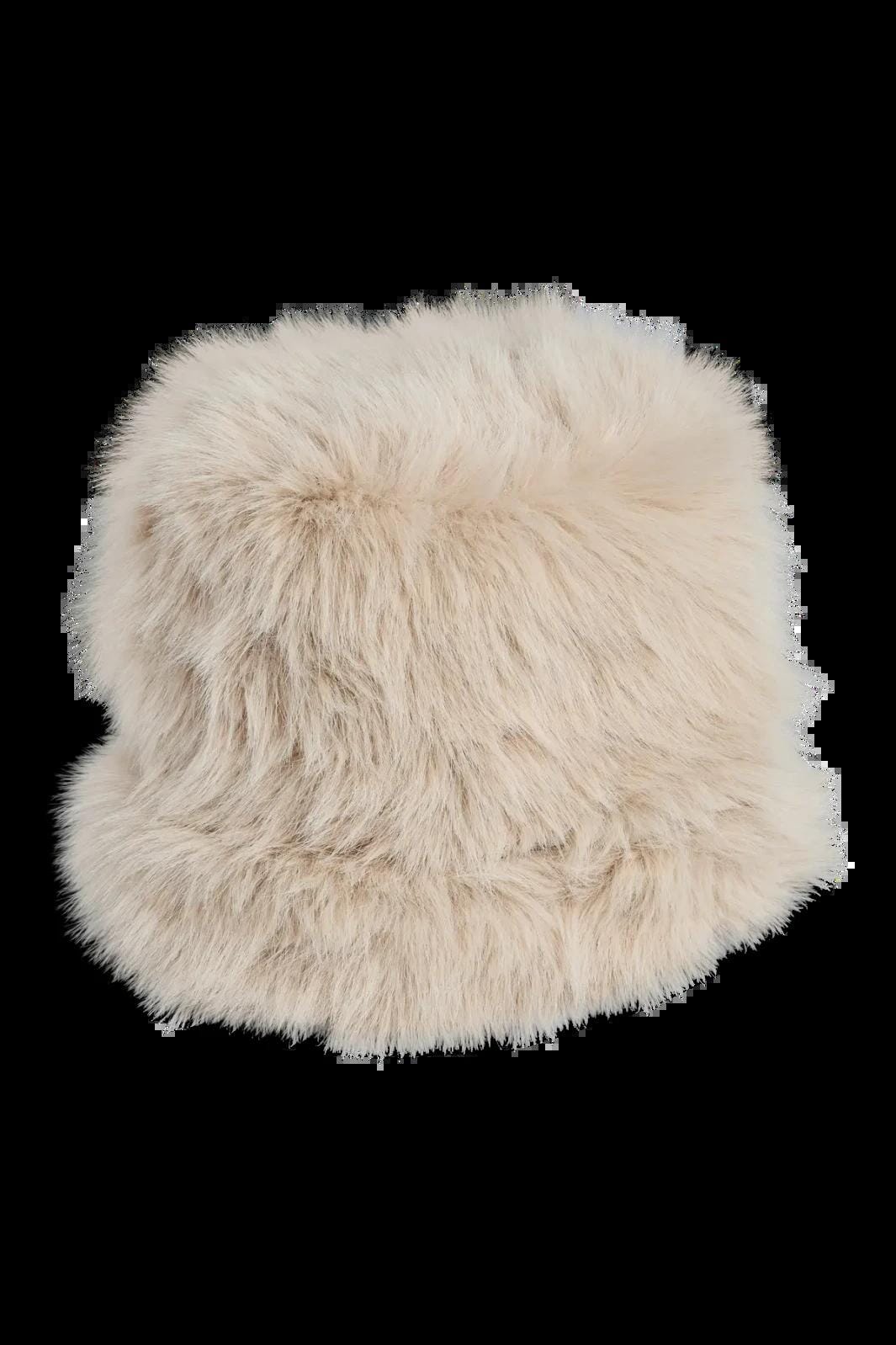 Pieces - Pcplush Fluffy Hat - 5023237 Porpoise Patchwork Huer 