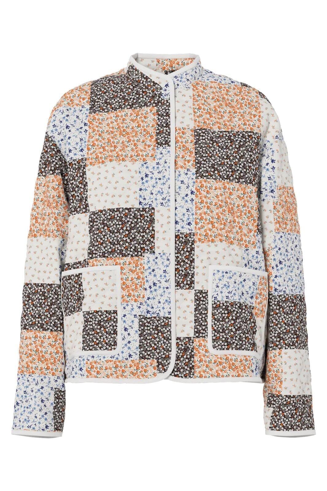 Pieces - Pcrikke Quilted Jacket - 4928324 Cloud Dancer Patchwork Jakker 