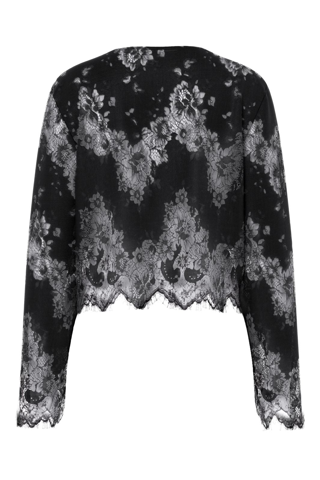 Pieces - Pcrinne Ls Lace Top Kca - 5071431 Black