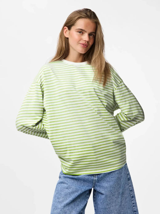 Pieces - Pcsadie Ls Top - 5090907 Bright White Herbal Garden T-shirts 